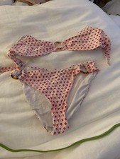 Roller Rabbit White Pink Heart Print 2pc Biki...