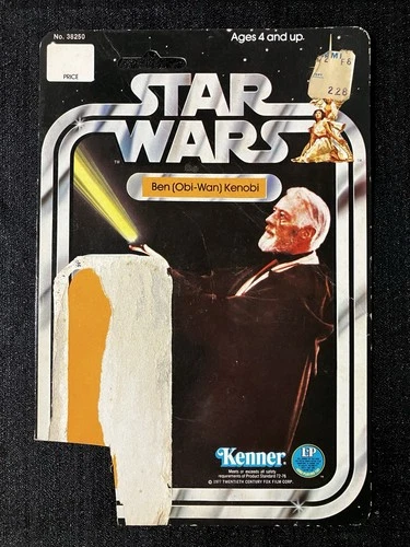 Vintage Star Wars Cardback Obi-Wan Kenobi Figure 12 Back Original Kenner 1977 +