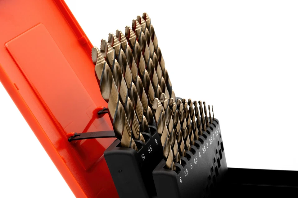 BAER Spiralbohrer Set HSSE-Co5 1-10 mm | 19-tlg. Turbo Centrix | Metallbohrer - Bild 2 von 4