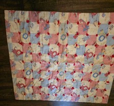 vintage Hand Made And Hand Tied Baby Quilt