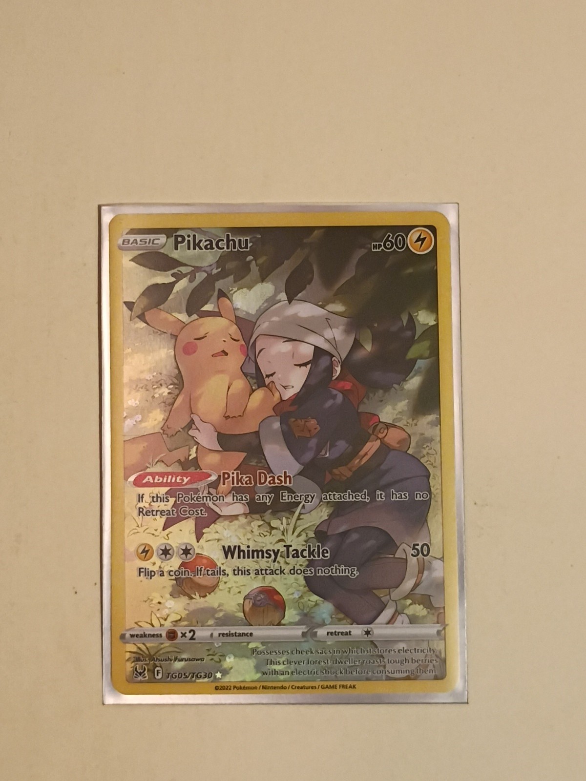 CUDDLE BUDDY PIKACHU TG05/TH30 LOST ORIGIN TRAINER GALLERY POKÉMON TCG- NM-MINT