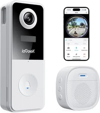 ieGeek Doorbell Camera Wireless 3MP WiFi Video Doorbell with Chime 2-Way Talk