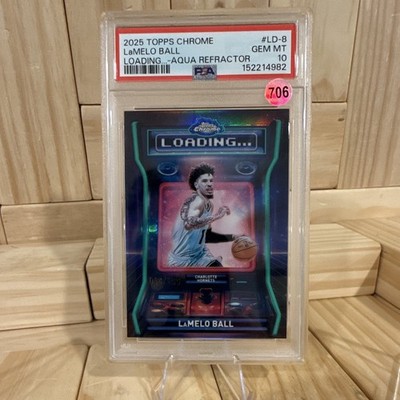 Topps 26 Chrome Ultra Rare LaMelo Ball Loading… LD-8 Aqua Refractor /199 PSA 10