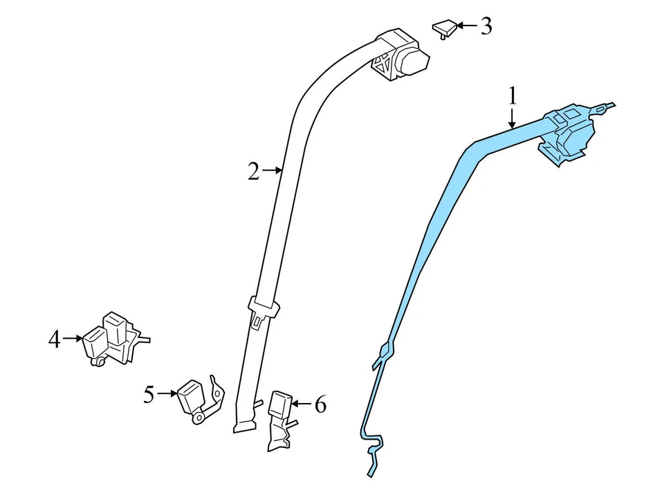 2020-2024 BMW M340I XDRIVE - CINTO DE SEGURANÇA TRASEIRO Retrator 7496266 - Imagem 3 de 4