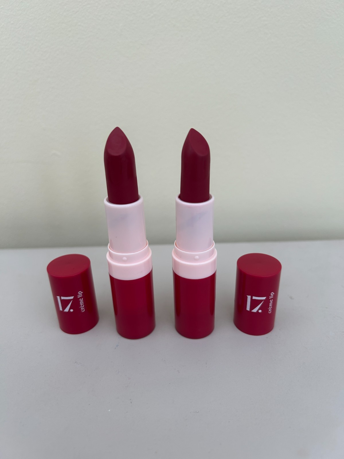 Boots 17. Creme Lip Creme Lipstick 2 x RUBY 080 Full Size FREEPOST