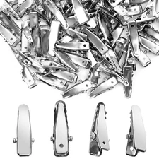 80PCS Silver Alligator Hair Clips, 0.94" Metal Alligator Hair Pins Silvery & ...