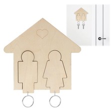 Wood Key Holder Wall-Mounted Key , Wooden Key Rack Key Holder for Wall with7031