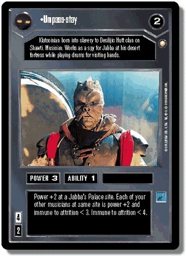 Umpass-stay Heavily Played SWCCG: Special Edition