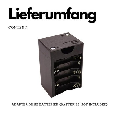 Ausgeknipst Batterieadapter 10x AA für Metz Mecablitz 60 CT-1, CT-2, CT-4 Dryfit