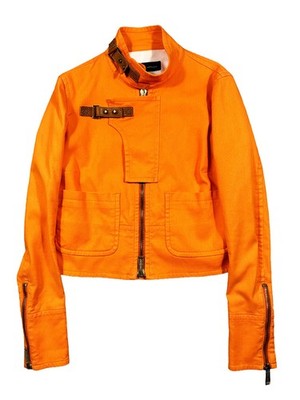 Dsquared2 SS12 orange Perfecto Jacke - Größe 40 IT - passt S-M - guter Zustand 