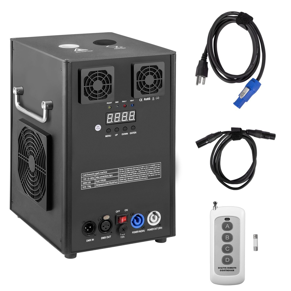 Large Cold Spark Firework Machine 700W DMX Stage 6.6-9.8ft