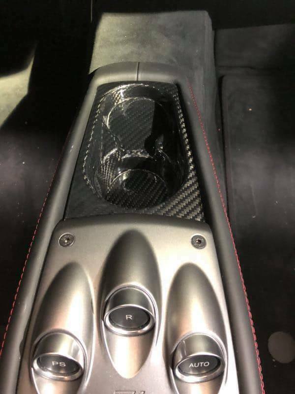 Ferrari 458 Italia 10-15 Carbon Fiber Center Console Drink Holder Replacement