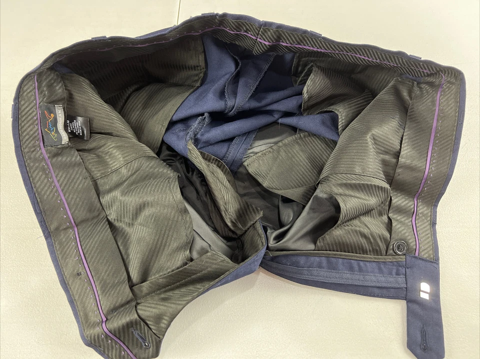 Greg Norman 男式海军蓝纯色正装裤 38X30 $78 — 第 2/4 张图片