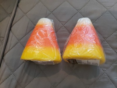 Candy Corn Candle 4.25''  Unscented Set Of 2
