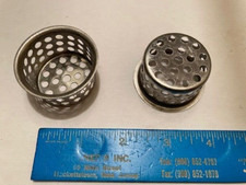 NEW OPEN BOX LOT OF 2  1 1/2" STAINLESS STEEL BASIN SINK STRAINER BASKETS