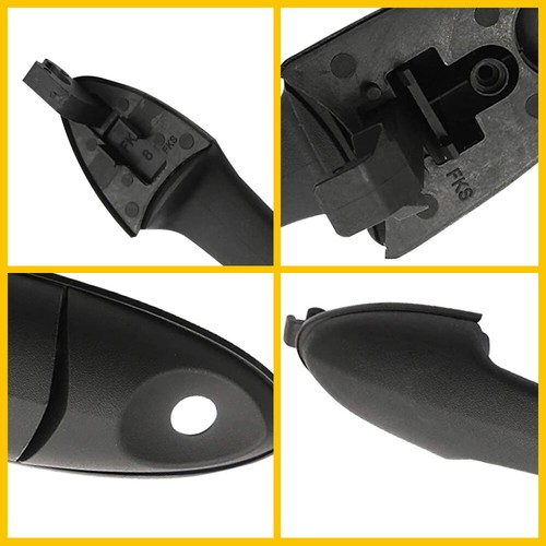 Door Handle For 2000-2007 Ford Focus Front Rear Left & Right Outer Smooth Black - Picture 19 of 55