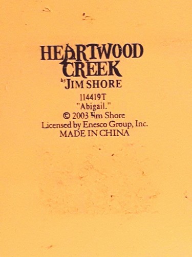 FIGURINA ARTE POPOLARE JIM SHORE ABIGAIL 114419T HEARTWOOD CREEK 2003 DESIGN ENSCO - Foto 9 di 11