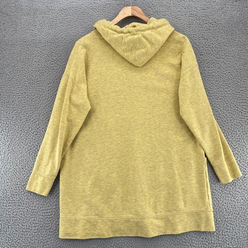 Soft Surroundings Hoodie Womens Medium Soho Tunic Heathered Yellow Pocket Knit - Picture 9 of 11