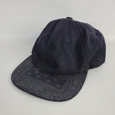 Paisley Hat Snapback Adjustable Baseball Cap Navy Blue H012