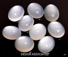 NATURAL WHITE MOONSTONE 8X6 MM OVAL CUT CABOCHON AAA