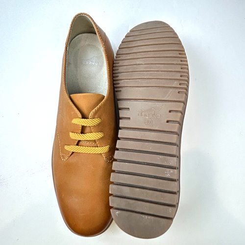 Dansko Tan Leather Libbie Oxford Lace Up Comfort Shoe EU 38 US 7.5-8 - Picture 4 of 18