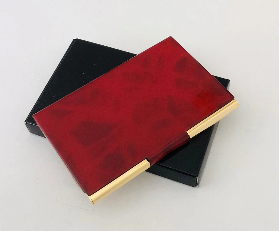 Estuche para tarjetas de visita de bolsillo de colección soporte para tarjetas de crédito de metal seleccionar color - nuevo en caja Foto 3 de 4