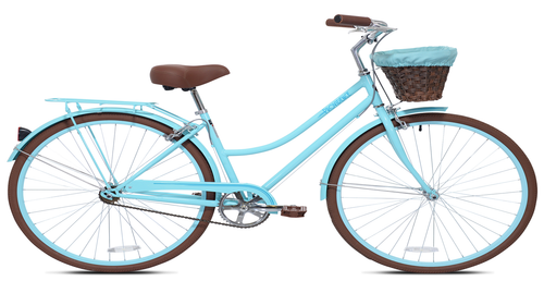 Women S Cruiser Bike Bicycle Single Speed 700c Wheels Light Blue Front Basket Ebay