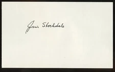 James Stockdale d2005 signed autograph 3x5 cut MOH Vietnam War BAS Stickered