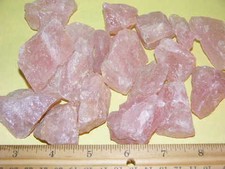Rose Quartz mine rough 1 to 3 inch pieces Madagascar 1.5 pound lots