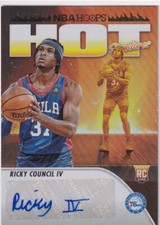 Panini NBA Hoops Card 2023/24 No. HSR-RC Ricky Council IV Auto