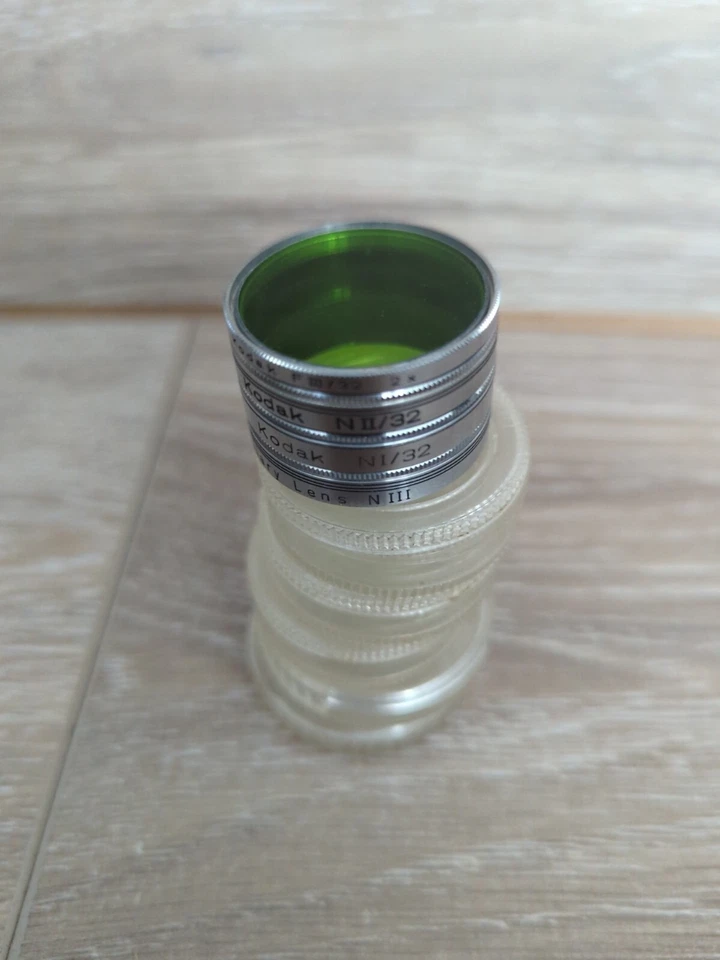 Kodak Made In Germany  FII/32 2X Green - NI/32 NII/32 Auxiliary Lens NIII Clear - Image 4 of 4