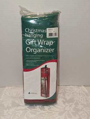 Whitmor Hanging Gift Wrap Organizer Closet Rod Door Organizer