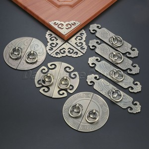 Vintage Chinese Cabinets Pull Handles Corner Protector Hardware