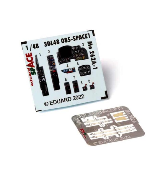 Eduard 3DL 48085 - Me 262A Space Cockpit Details Und Sitzgurte 1:48 F.Tamiya Neu-image