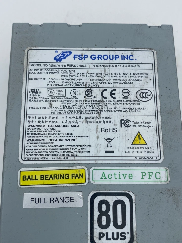 10pc X FSP Group FSP270-60LE 270W Mini Itx 1U Server Power Supply Flex ATX - Image 3 of 4