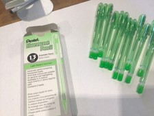 Pentel Highlighter Pencils x 12 Green Pencil Fluorescent Automatic Action 1.3mm
