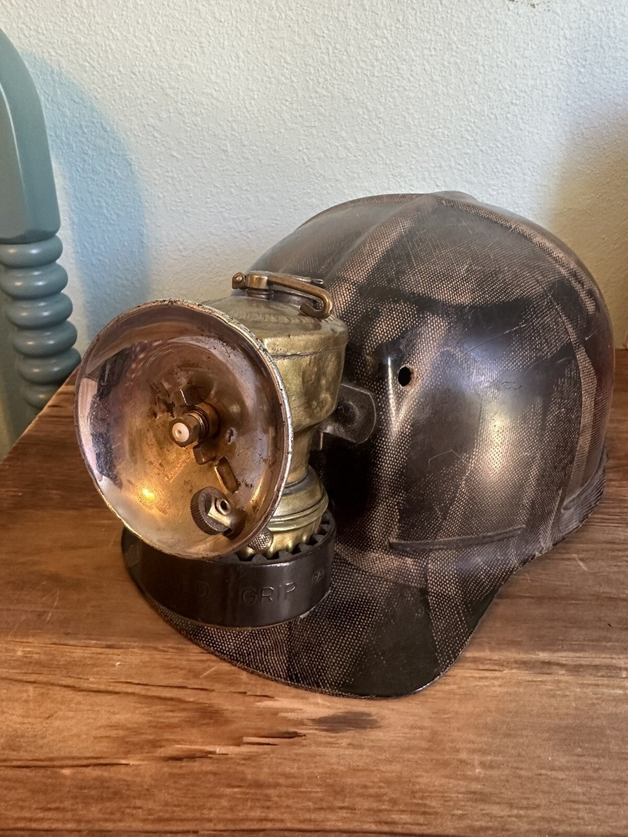 Antique Tiger M S A Comfo Cap Coal Miners Helmet 2 Carbide Miners