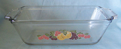 OVENWARE Vintage Anchor Loaf Dish Clear Glass Heavy Dish 1.5 qt. Handles (A-2)  