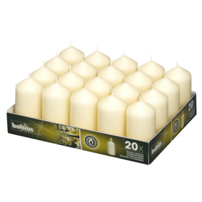 20 Stumpen Kerzen 98x48 mm Bolsius Professional Kerzen verschiedene Farben