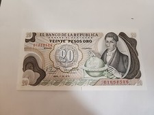 COLUMBIA 1979  20 PESO  ORE 367 UNC   NOTE