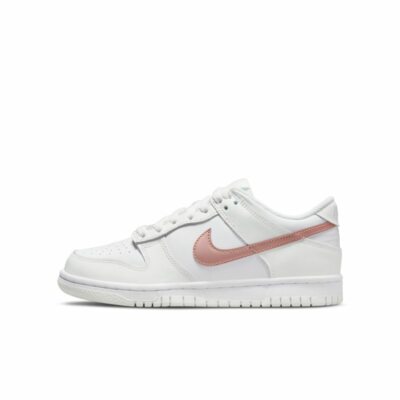 Nike Dunk Low Size 4 White Pink Metallic (GS) DH9765 100 