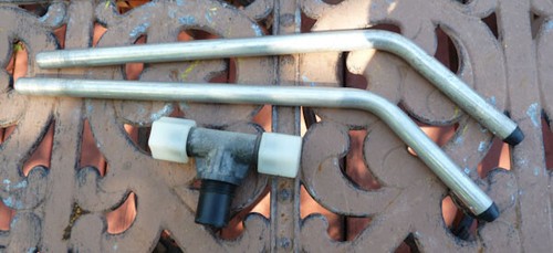 Nelson Traveling Lawn Sprinkler Tractor Water Arms & T w/Nuts for Parts Replace
