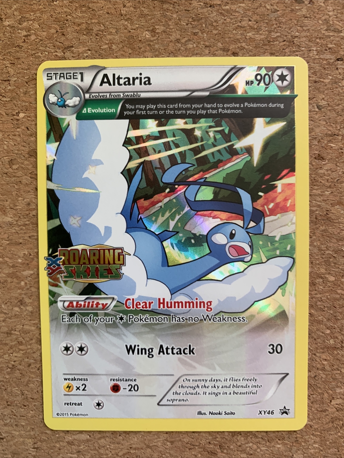Altaria XY46 Black Star Promo Roaring Skies Prerelease - Rare Pokemon Card