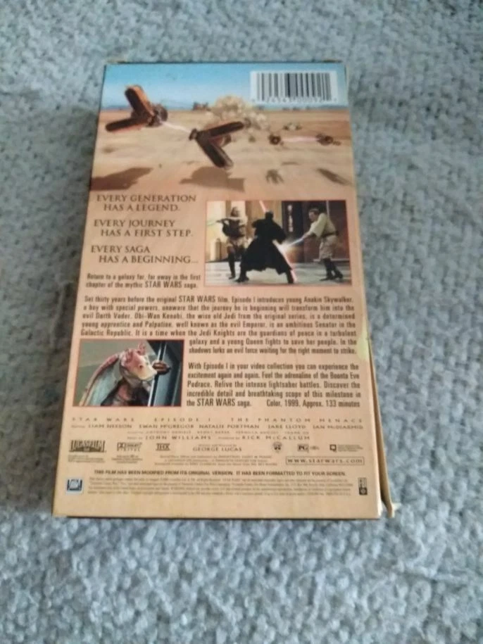 Lot of 7 VHS Star Wars PM,LOTR Two Towers,Jurassic Park,Phantasm II,Godzilla(3) - Image 4 of 4