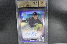 2017 Bowman Chrome Prospect Purple Refractor /250 Michael Kopech BGS 9.5 Auto 10