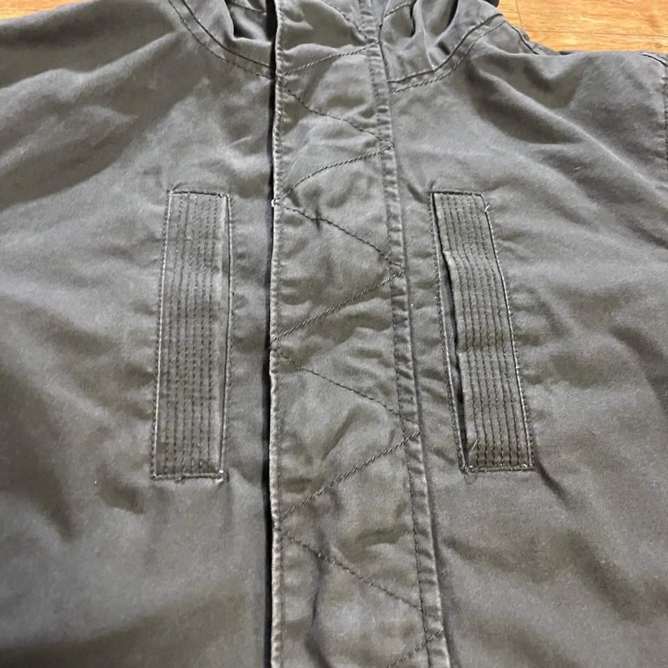 Antigua Sudadera con Capucha Azul Marino Niños Mediana Negra Chaqueta Cremallera Completa Sudadera Manga Larga Foto 3 de 4