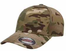 Big Size 4XL Multicam FlexFit® Baseball Cap 2.75" Visor BIGHEADCAPS
