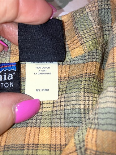 Patagonia Organic Cotton Windowpane Plaid Lightweight Women's Short Sleeve Shirt - Picture 4 of 21