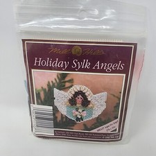MILL HILL CUENTAS DE VIDRIO Holiday Sylk Angels AQUA ICE ANGEL Kit Punto de Cruz PIN