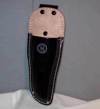 Martha Stewart OPEN SLEEVE Cattle Leather Black Protective Knife Sheath Holder